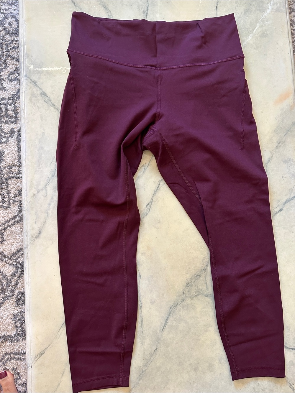 Lululemon Wunder Train 25” Leggings in Deep Maroon with Pockets (3/$50)